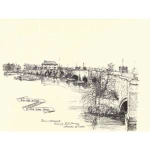   ) Art Greetings Card The Old Bridge Burton Upon Trent