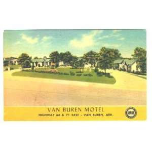  Van Buren Motel Postcard Arkansas Highway 64 & 71 East 