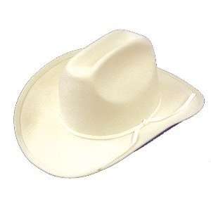 Cowboy HAT, White FELT, Large