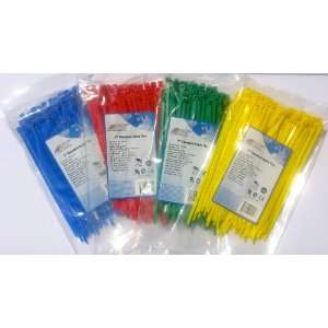  Cable Ties   ACT Fastening Solutions 7 inch Yellow, Red 