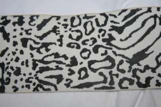   Black Tiger Cheetah Print knit WIDE BOXER waistband elastic 3.625 BTY