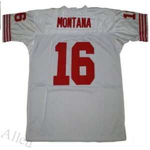  San Francisco 49ers Football Jersey #16 Montana White 