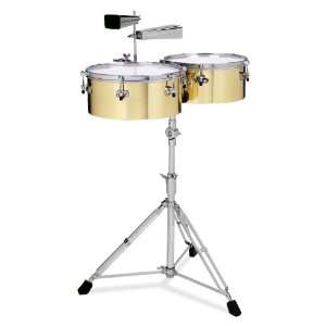  Gon Bops Alex Acuna Series Brass Timbales 14 and 15 inch 
