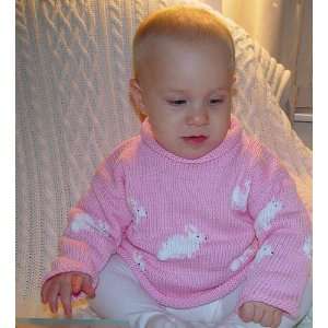  pink bunny cotton rollneck sweater