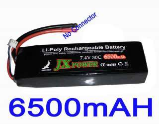 2x RC 7.4v 6500mAh 30C Li polymer Rechargeable Lipo Battery Car Boat 