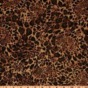  44 Wide Wild Style Leopard Brown Fabric By The Yard 