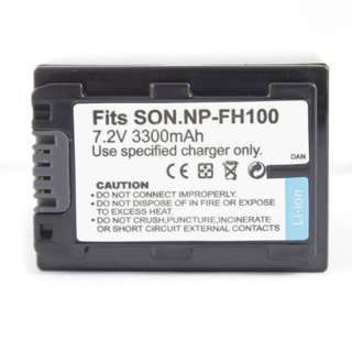 Battery NP FH100 For Sony HDR SR5, SR7 SR12 SR82 SR220  