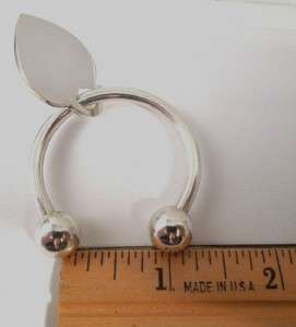   Co Sterling XL Heart Key Ring ~ 32.2 grams ~Tiffany Pouch ~Free Ship