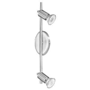  Eglo 83047A Buzz 2 Light Track Fixture, Nickel and Chrome 