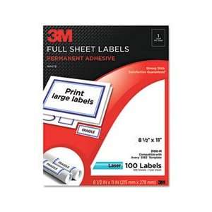  MMM3100M 3M LABEL,81/2X11ADDR,100,WHT