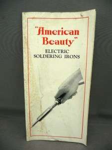 Vintage American Beauty Soldering Iron Catalog Branding  