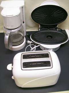 appliance lot coffee pot indoor grill toaster matching  