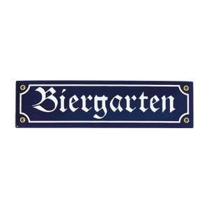  Biergarten Metal Road Sign