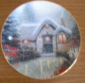 KINKADE WOODSMANS THATCH COTTAGE COLLECTOR PLATE  