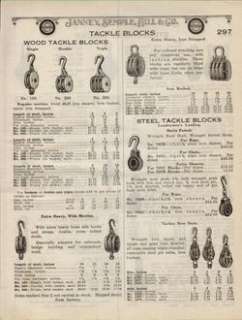 1922 Tarbox Wood Pulley Steel Tackle Block Rare Farm Ad  