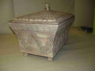 VINTAGE ACCESSORY TABLE TOP WOODEN BOX OLD HAND MADE  