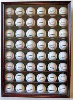 Large 48 MLB Baseball Display Case Cabinet with Lock and UV Protection 