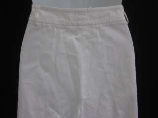 AKRIS PUNTO White Cotton Cropped Pants Capris Sz 12  