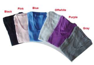 Women Sleeveless Garment Tank Top Camisole Ribbed T Shirt Vest 