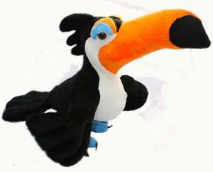 Rio 3D Movie 9 Inches Plush Black Bird Rafael Toy NY  
