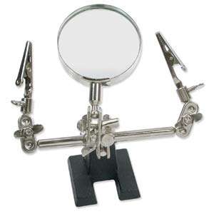 Third Hand 4x MAGNIFIER w/ CLAMPS ~ Jewelers TOOL  
