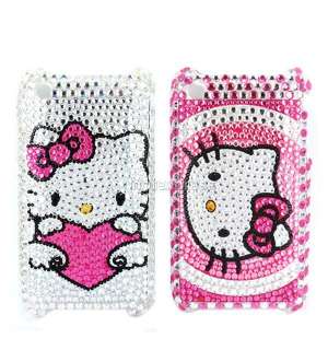   kitty rhinestone bling case pouch shell cover For iphone 3G 3GS  