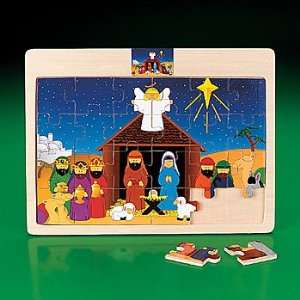  Wooden Nativity Puzzle Toys & Games