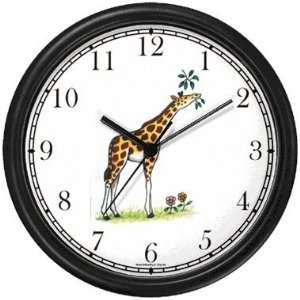  Giraffe (Whole Body) Cartoon   JP Animal Wall Clock by 