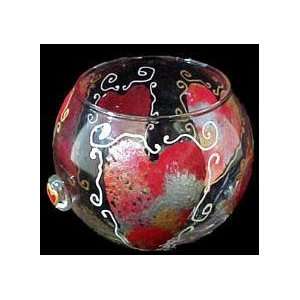   Design   Hand Painted   19 oz. Bubble Ball with candle