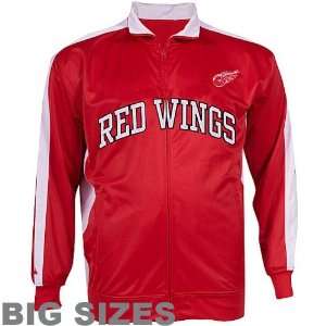  Majestic Detroit Red Wings Red Big Sizes Full Zip Track 