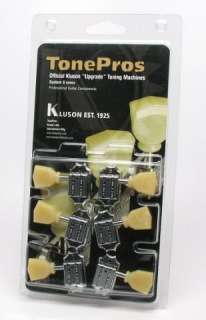 TonePros Kluson 3X3 Bolt Bushing Tuners TPKB3 C CHROME  