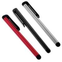 Pack of Universal Touch Screen Stylus Pen Red + Black + Silver for 