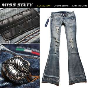 NEW Stunning Hot Slim Flared MISS SIXTY Lady Cool Jeans  