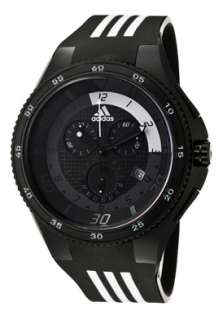 Adidas Watch ADP4024 Mens Chronograph Black Grid Textured Dial Black 