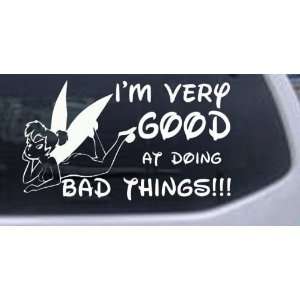   Things Funny Car Window Wall Laptop Decal Sticker    White 18in X 30