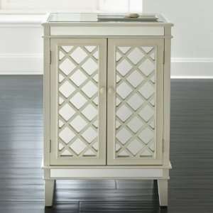    Cabinet, Cassandra Mirrored Lattice   White