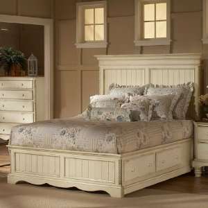  Wilshire Panel Storage Bed   King   Antique White