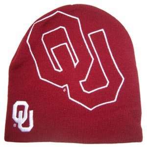  Oklahoma Sooners Winter Knit Cap (Large Logo, Uncuffed 