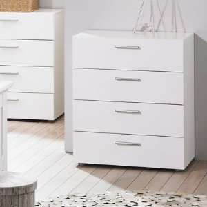   7007149 Austin Bedroom Four Drawer Dresser in White Furniture & Decor