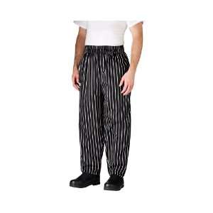 Chefwear Medium Black & White Pinstripe Baggy Pants  