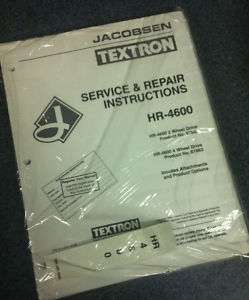 Jacobsen HR 4600 Mower Service Repair Manual 4WD HR4600  