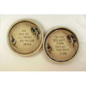   Tidbit Plates with Wine Sayings by Grasslands Road