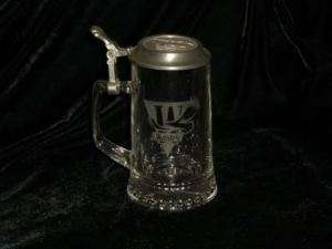 Vintage Winston CIGARETTE Glass Silver BEER MUG STEIN  