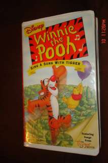 WINNIE THE POOH SING A SONG WITH TIGGER VHS TAPE  
