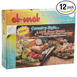 ak mak Crackers, Country Style, 13 Ounce (Pack of 12)  