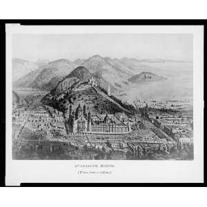  Guadalupe,Mexico,mountains,aerial,1870 80,city,building 