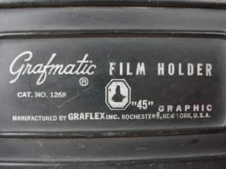 Graflex Professional 4x5 Grafmatic Film Holder w/Septums Nice  