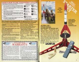 Estes Model Rocket Catalog 1988 New 30th Anniversary   a  