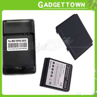 Extended Battery+Dock Charger Fr Motorola Droid 2 A955  