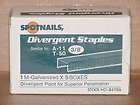 5,000, 3/8 T50 or A11 Galvanized Divergent Point Staples / Spotnails 